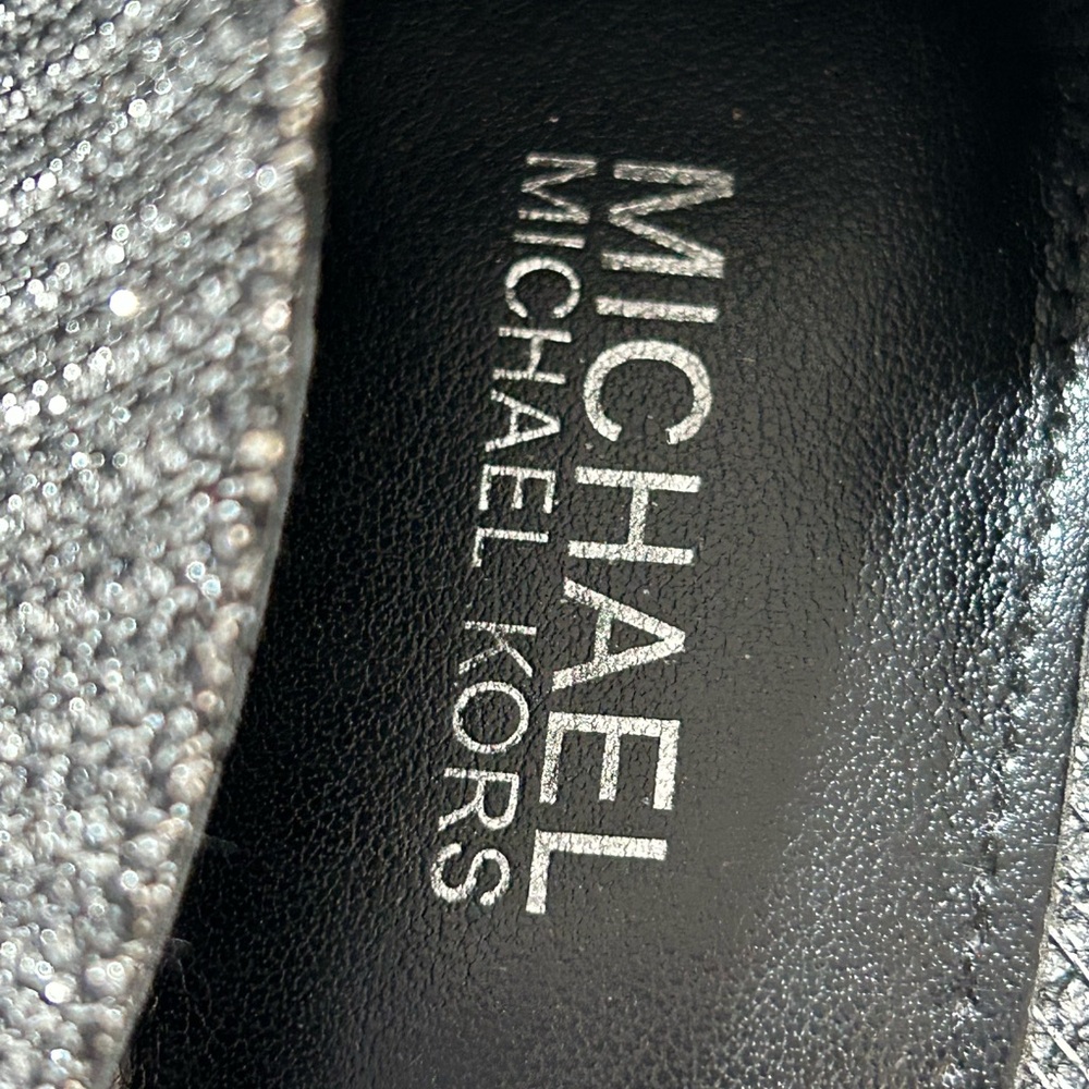 MICHAEL Michael Kors Lucille Flex D’orsay Textile Silver Stilettos - Picture 4 of 16